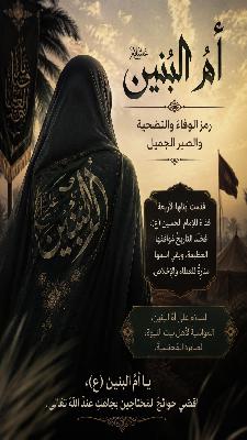 السلام على أمِّ البنين (عليها السلام)، رمز الوفاء والتضحية، التي قدّمت أبناءها فداءً للحسين (عليه السلام).  #أم_البنين  #محرم1448