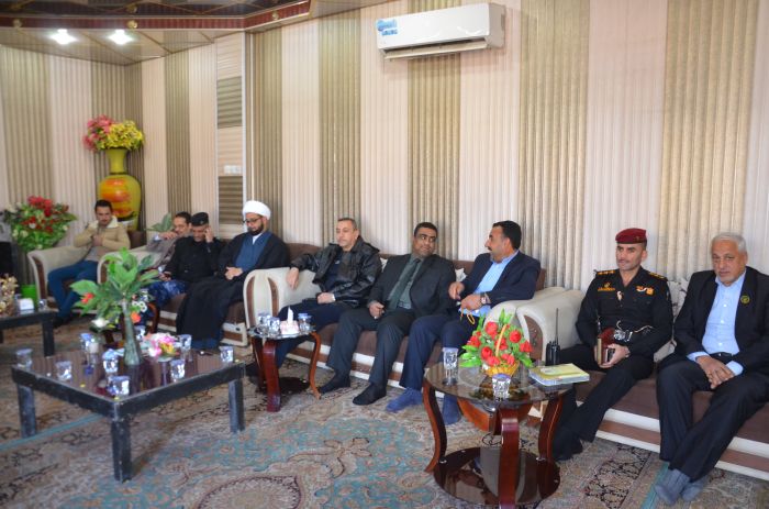 زيارة قائد شرطة بابل اللواء الحقوقي علي كوه الزغيبي الى مزار العلوية شريفة بنت الإمام الحسن المجتبى (عليهما السلام) ولقائة بأمين المزار.