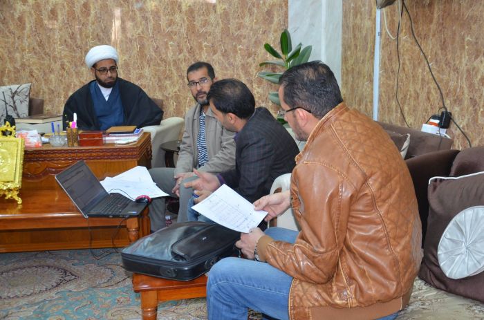 أستقبل الأمين الخاص لمزار العلوية الطاهرة شريفة بنت الإمام الحسن المجتبى (عليهما السلام) سماحة الشيخ رؤوف الفتلاويّ(دام توفيقه) بمكتبه الخاص المهندس :