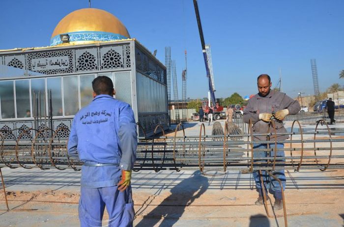 تسليح الأعمدة المقطع (A ) بدأت بتنصيبها