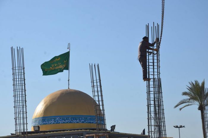 تسليح الأعمدة المقطع (A ) بدأت بتنصيبها