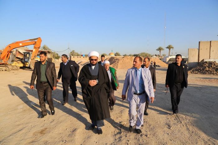 استقبل الأمين الخاص لمزار العلوية شريفة بنت الإمام الحسن المجتبى (ع) سماحة الشيخ رؤوف الفتلاوي المتواضع الخلوق الحقوقي السيد صلاح الحسني رئيس قسم الرق