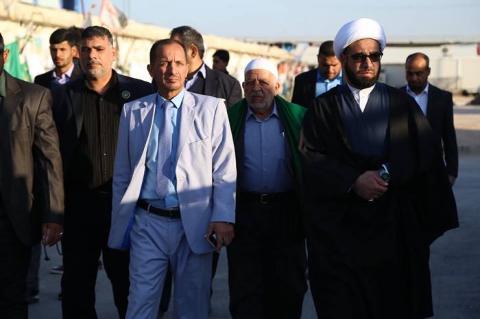 استقبل الأمين الخاص لمزار العلوية شريفة بنت الإمام الحسن المجتبى (ع) سماحة الشيخ رؤوف الفتلاوي المتواضع الخلوق الحقوقي السيد صلاح الحسني رئيس قسم الرق