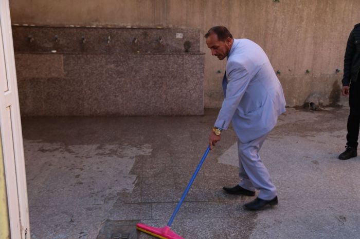 استقبل الأمين الخاص لمزار العلوية شريفة بنت الإمام الحسن المجتبى (ع) سماحة الشيخ رؤوف الفتلاوي المتواضع الخلوق الحقوقي السيد صلاح الحسني رئيس قسم الرق