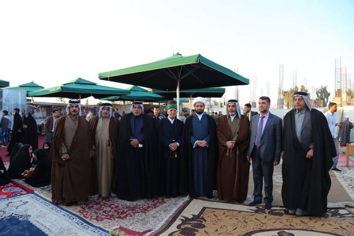 وفد عشائري من محافظة كربلاء يزور مرقد العلوية شريفة بنت الامام الحسن (ع).