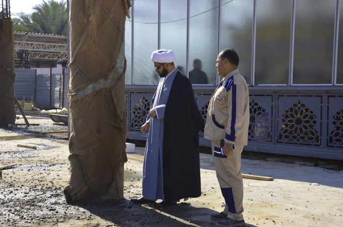 تستمر شركة وهج الرعد العراقيه بأعمالها حيث باشرت صباح اليوم برفع القالب الحديدي والخشبي