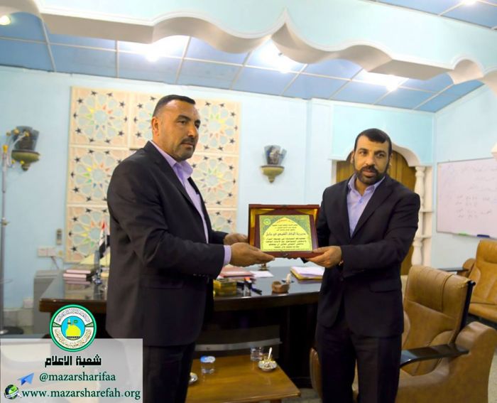 زار وفد من مرقد العلوية شريفة بنت الامام الحسن المجتبى(عليهماالسلام) مديرية الوقف الشيعي في محافظة بابل ،.
