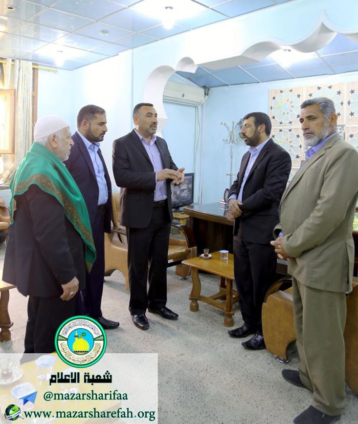 زار وفد من مرقد العلوية شريفة بنت الامام الحسن المجتبى(عليهماالسلام) مديرية الوقف الشيعي في محافظة بابل ،.