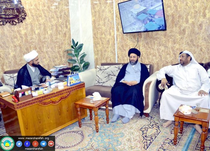 أسَتقبَل سَماحة الشيخ معتمد المرجعية العليا في بابل ووفَد من دولة الكويت الشقيقة