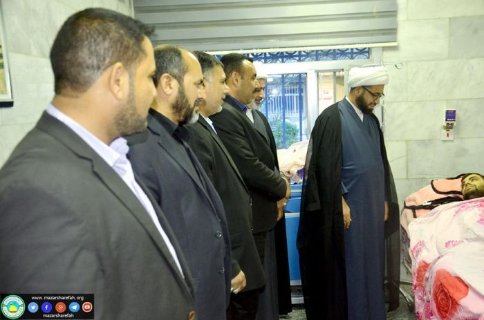 زيارة تفقُدية إلى جرحى الحشد الشعبي في مُستشفى الحلة التعليمي في بابل .