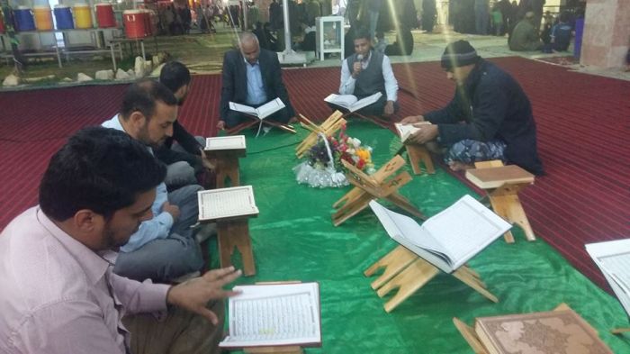 يستمر مركز القرآن الكريم التابع لمزار العلوية شريفة بنت الامام الحسن (عليهما السلام) بأقامة الجلسات القرآنية داخل الصحن الشريف