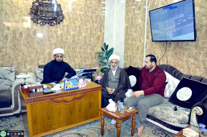 أسَتقبَل سَماحة الشيخ : رَؤوف الفتلاويَّ (دامَ توفيقه) الأمينُ الخاص لمزار العَلويَّة الطاهرة شَريفة بنت الإمامُ الحَسن المجتبى(عليهما السلام) سماحة ا