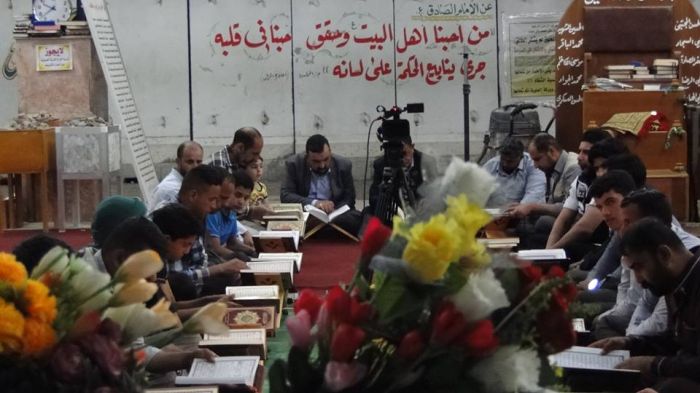 امسية قرآنية بمناسبة الولادة الميمونة للإمام علي بن ابي طالب (ع)، وكذلك اختتام قراءة القرآن الكريم في داخل لصحن الشريف وللمرة الثانية .
