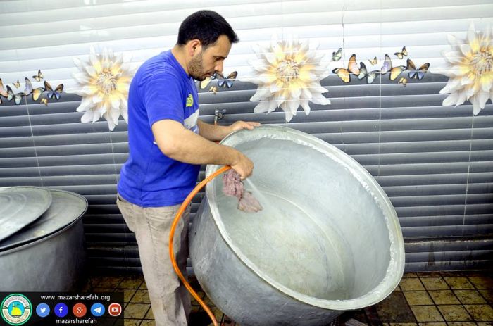 كريم آل محمد الإمام السبط الحسن المجتبى (سلام الله تعالى عليه) يستضيف زائرين أبنته السيدة المظلومة : شريفة (سلام الله عليها)