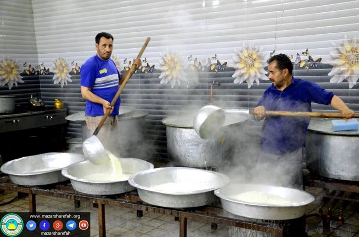 كريم آل محمد الإمام السبط الحسن المجتبى (سلام الله تعالى عليه) يستضيف زائرين أبنته السيدة المظلومة : شريفة (سلام الله عليها)