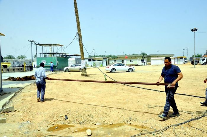 جانب من أعمال شعبة الصيانة في مزار العلوية شريفة بنت الإمام الحسن المجتبى(عليهما السلام).