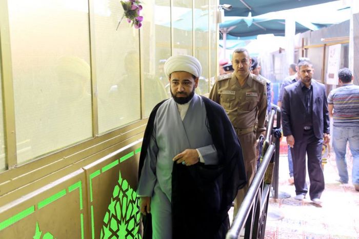أستقبل سماحة الشيخ رؤوف الفتلاويّ الأمين الخاص لمزار العلوية الطاهرة شريفة بنت الإمام الحسن المجتبى (عليه السلام) قائد شرطة بابل و مدير البلدة