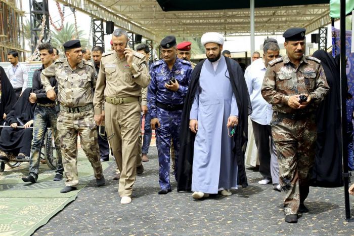 أستقبل سماحة الشيخ رؤوف الفتلاويّ الأمين الخاص لمزار العلوية الطاهرة شريفة بنت الإمام الحسن المجتبى (عليه السلام) قائد شرطة بابل و مدير البلدة