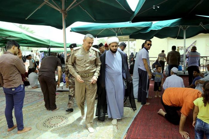 أستقبل سماحة الشيخ رؤوف الفتلاويّ الأمين الخاص لمزار العلوية الطاهرة شريفة بنت الإمام الحسن المجتبى (عليه السلام) قائد شرطة بابل و مدير البلدة