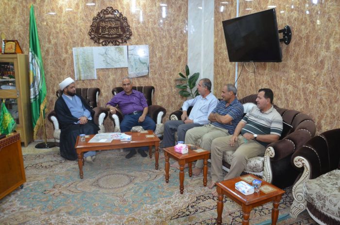 أستقبل سماحة الشيخ رؤوف الفتلاويّ الأمين الخاص لمزار العلوية الطاهرة شريفة بنت الإمام الحسن المجتبى (عليه السلام) مدير مصرف الرافدين
