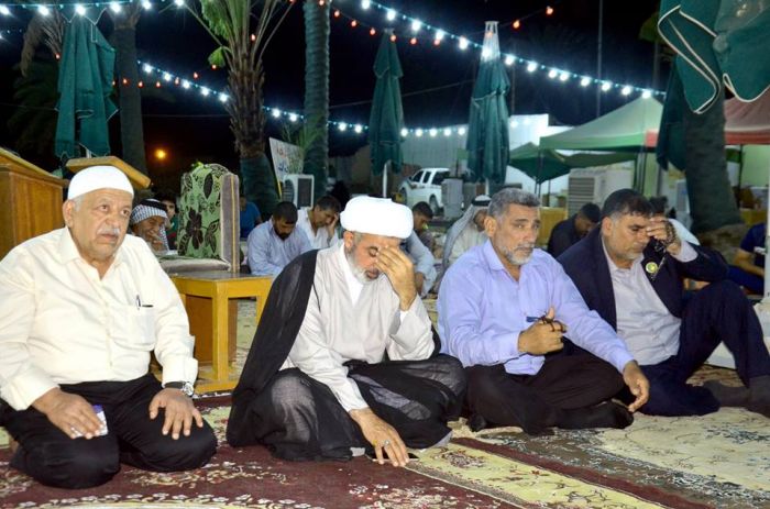 إحياء الليالي الرمضانية بالمجالس الحسينية حيث أرتقى المنبر الخطيب الحسيني الشيخ : رافد التميميَّ .