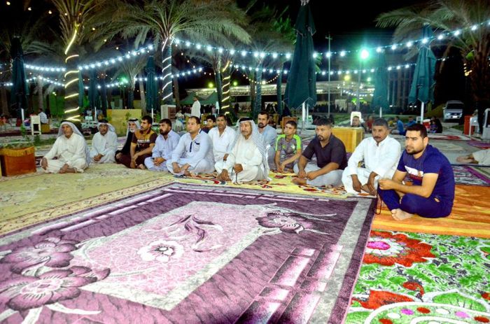 إحياء الليالي الرمضانية بالمجالس الحسينية حيث أرتقى المنبر الخطيب الحسيني الشيخ : رافد التميميَّ .