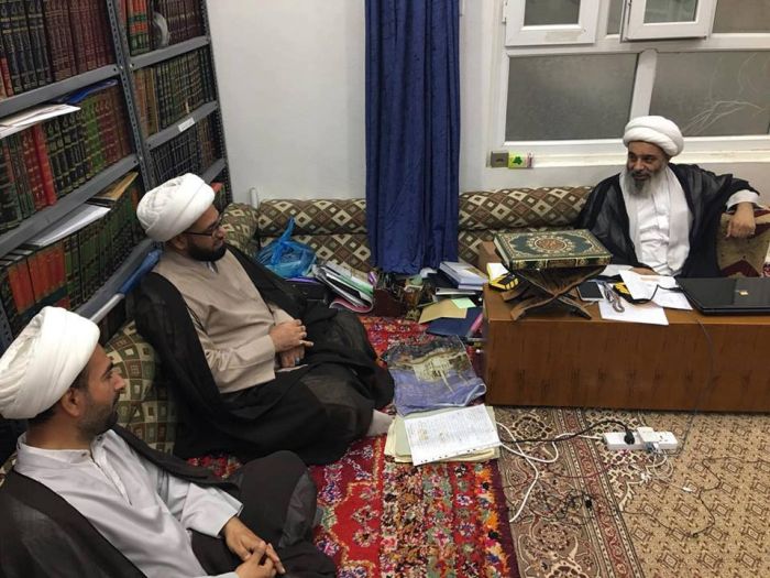 زار وفد من الامانة الخاصة لمرقد العلوية الطاهرة شريفة بنت الامام الحسن المجتبى (عليهما السلام) مكتب سماحة الشيخ محمد السند (دام عزه)
