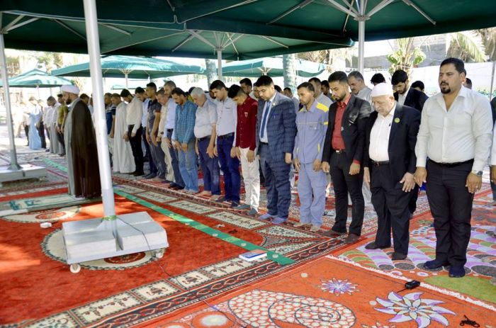 أقيمت صلاة العيد العبادية في الصحن الشريف لمرقد العلوية الطاهرة شريفة بنت الإمام الحسن المجتبى (عليهما السلام)