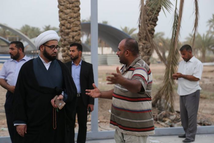 أكثر من 100 متطوع لمرقد العلوية شريفة بنت الحسن (ع) يشاركون في اعمال توسعة المرقد الطاهر