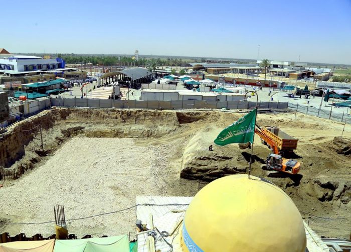 تستمر الشركة بحفر السرداب الذي وصلت نسب الانجاز فيه الى 70% والذي تبلغ مساحته الاجمالية 1260 م2