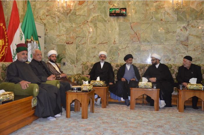 تشرف وفد الامانة الخاصة لمزار العلوية شريفة بنت الامام الحسن(عليهما السلام) بزيارة المولى المقدس أبي عبدالله الحسين(عليه السلام).