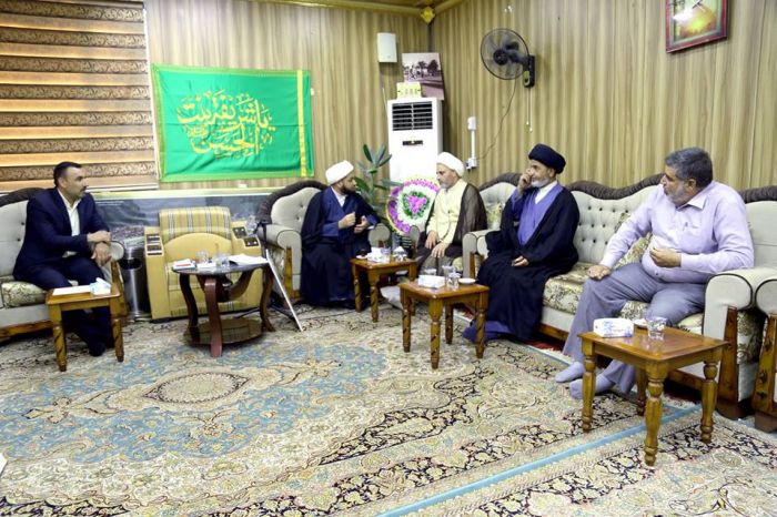 أسَتقبَل فضيلة الشيخ : رَؤوف الفتلاويَّ (دامَ توفيقهُ) الأمينُ الخاص لمَرقد العَلويَّة الطاهرة شَريفة بنت الإمامُ الحَسن المجتبى(عليهما السلام)