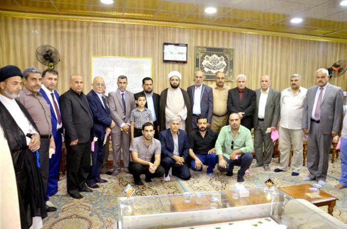 أستقبلَ الأمين الخاص لمَرقد العلويَّة السيَّدة شريفة بنت الإمام الحسن المجتبى (عَليهما السلام ) مُدير مكتب مزارات ديالى .