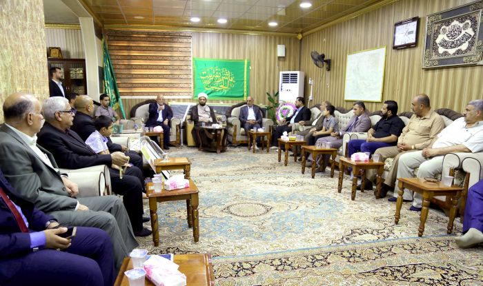 أستقبلَ الأمين الخاص لمَرقد العلويَّة السيَّدة شريفة بنت الإمام الحسن المجتبى (عَليهما السلام ) مُدير مكتب مزارات ديالى .