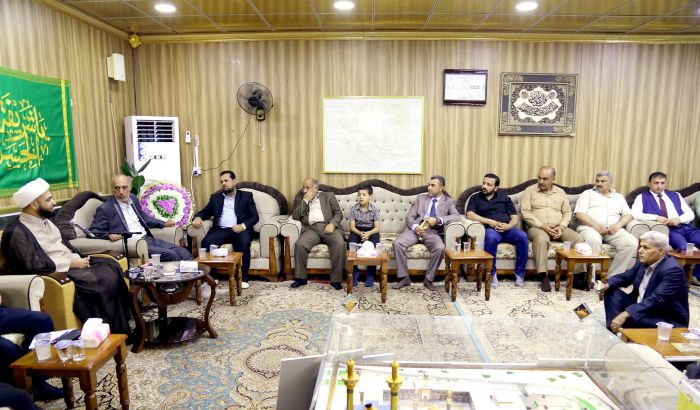 أستقبلَ الأمين الخاص لمَرقد العلويَّة السيَّدة شريفة بنت الإمام الحسن المجتبى (عَليهما السلام ) مُدير مكتب مزارات ديالى .