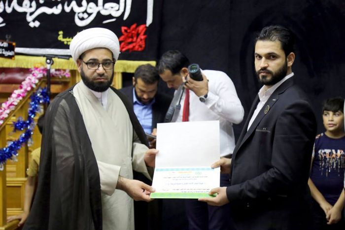 أقامت هيئة العلوية شريفة بنت الإمام الحسن المجتبى ( عليهما السلام) التابعة للمرقد الشريف محفلاً بهيجاً بمناسبة زواج النور من النور