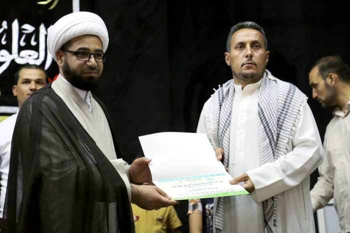 أقامت هيئة العلوية شريفة بنت الإمام الحسن المجتبى ( عليهما السلام) التابعة للمرقد الشريف محفلاً بهيجاً بمناسبة زواج النور من النور