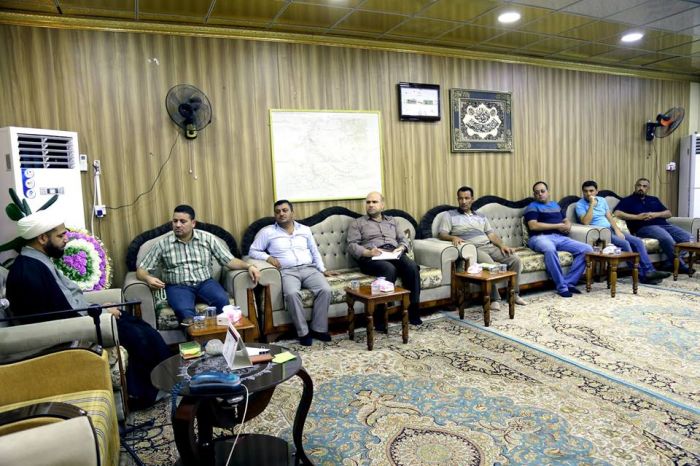 أستقبلَ الأمين الخاص لمَرقد العلويَّة السيَّدة شريفة بنت الإمام الحسن المجتبى (عَليهما السلام ) مدير بلدية الكفل