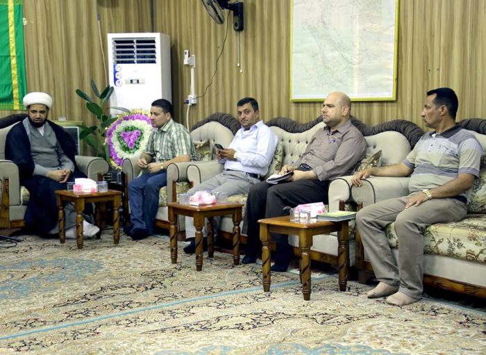 أستقبلَ الأمين الخاص لمَرقد العلويَّة السيَّدة شريفة بنت الإمام الحسن المجتبى (عَليهما السلام ) مدير بلدية الكفل