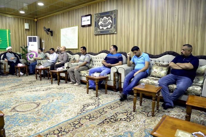 أستقبلَ الأمين الخاص لمَرقد العلويَّة السيَّدة شريفة بنت الإمام الحسن المجتبى (عَليهما السلام ) مدير بلدية الكفل