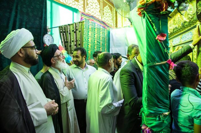 أسَتقبَل الأمينُ الخاص لمَزار العَلويَّة الطاهرة شَريفة بنت الإمامُ الحَسن المجتبى(عليهما السلام) سماحة آية الله السيد حسين الشاهرودي (دامَ توفيقهُ)