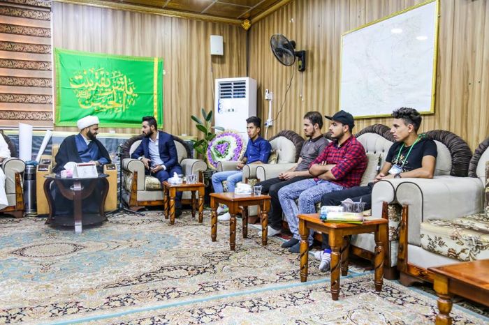 أستقبل سماحة الشيخ رؤوف عبد العباس الفتلاوي (دام توفيقه ) وفد من مركز ارتقاء التابع إلى الأمانة العامة للمزارات الشيعية الشريفة