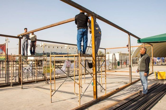 جانب من أعمال شعبتي الصيانة والهندسية في مرقد العلوية الطاهرة السيدة شريفة بنت الإمام الحسن المجتبى(عليهما السلام)