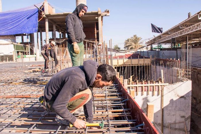 تسليح سقف سرداب السيدة نرجس خاتون في حرم العلوية الطاهرة السيدة شريفة (سلام الله عليها)