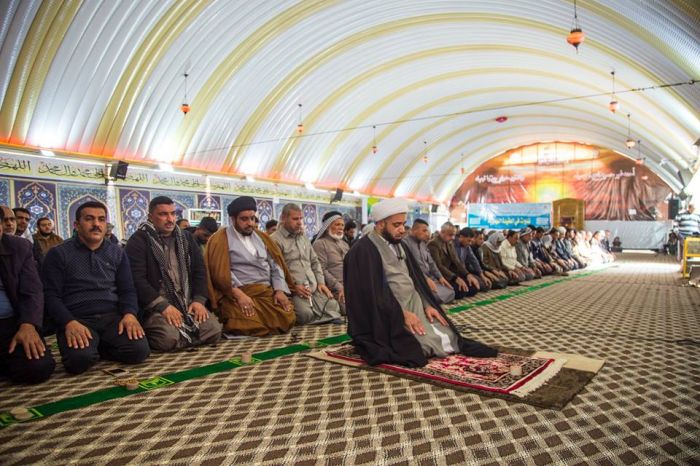 أُقِيمت صلاة الجماعة العِبادية في مزار العلوية شريفة بنت الإمامُ الحَسن المُجتبى (عليهما السلام ) بإمامة سماحة الشيخ رؤوف الفتلاويَّ