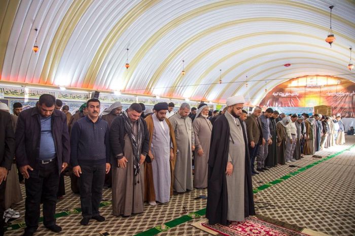 أُقِيمت صلاة الجماعة العِبادية في مزار العلوية شريفة بنت الإمامُ الحَسن المُجتبى (عليهما السلام ) بإمامة سماحة الشيخ رؤوف الفتلاويَّ