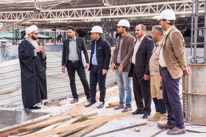 رفع الاعمدة لسقف الحرم الشريف مقطع B