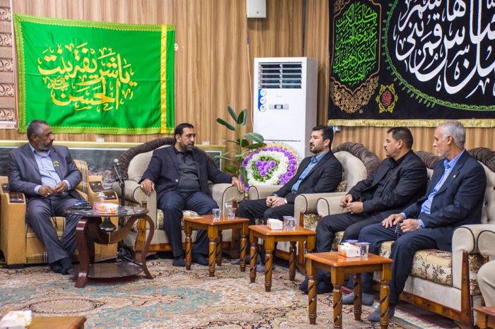 وفد من العتبة العسكرية يتشرف بزيارة العلوية شريفة بنت الامام الحسن المجتبى (ع)