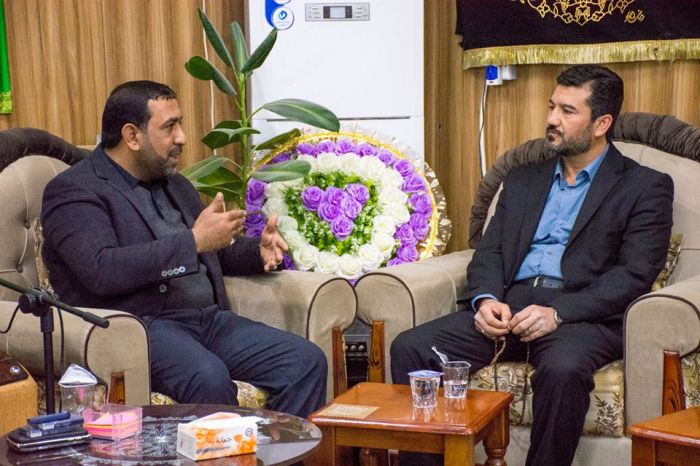 وفد من العتبة العسكرية يتشرف بزيارة العلوية شريفة بنت الامام الحسن المجتبى (ع)