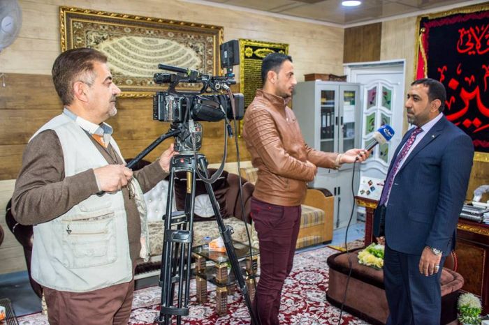 كادر قناة المسار الفضائية في ضيافة السيدة شريفة بنت الإمام الحسن المجتبى (عليهما السلام)